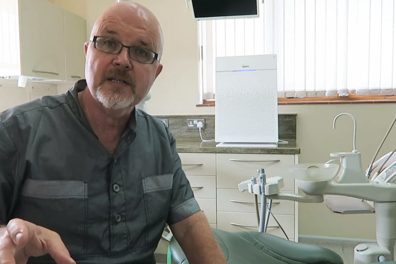 Watch the Winix Zero Pro air purifier on test in the dental surgery