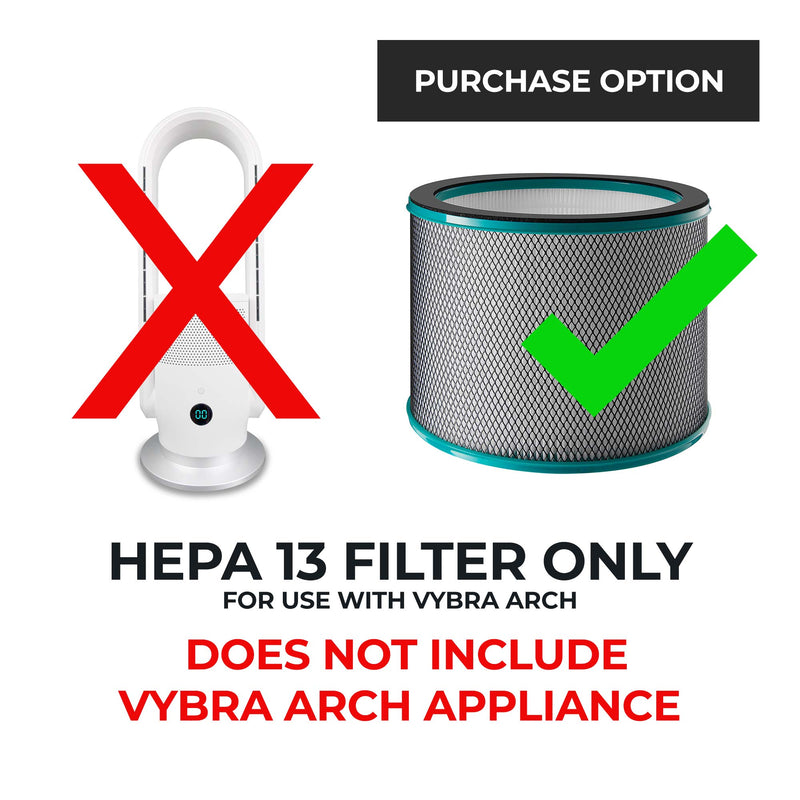 Vybra Arch - PTC Heater, Bladeless Cooling Fan and UVC Air Steriliser with additional HEPA 13 air purification option